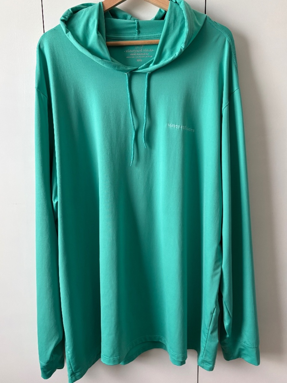 Vineyard Vines Men's Lightweight Performance Hoodie Pullover Size XXL Teal Golf